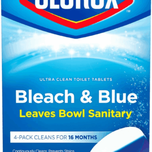 Ultra Clean Toilet Tablets Bleach & Blue, Rain Clean, 4 Ct (Package May Vary)
