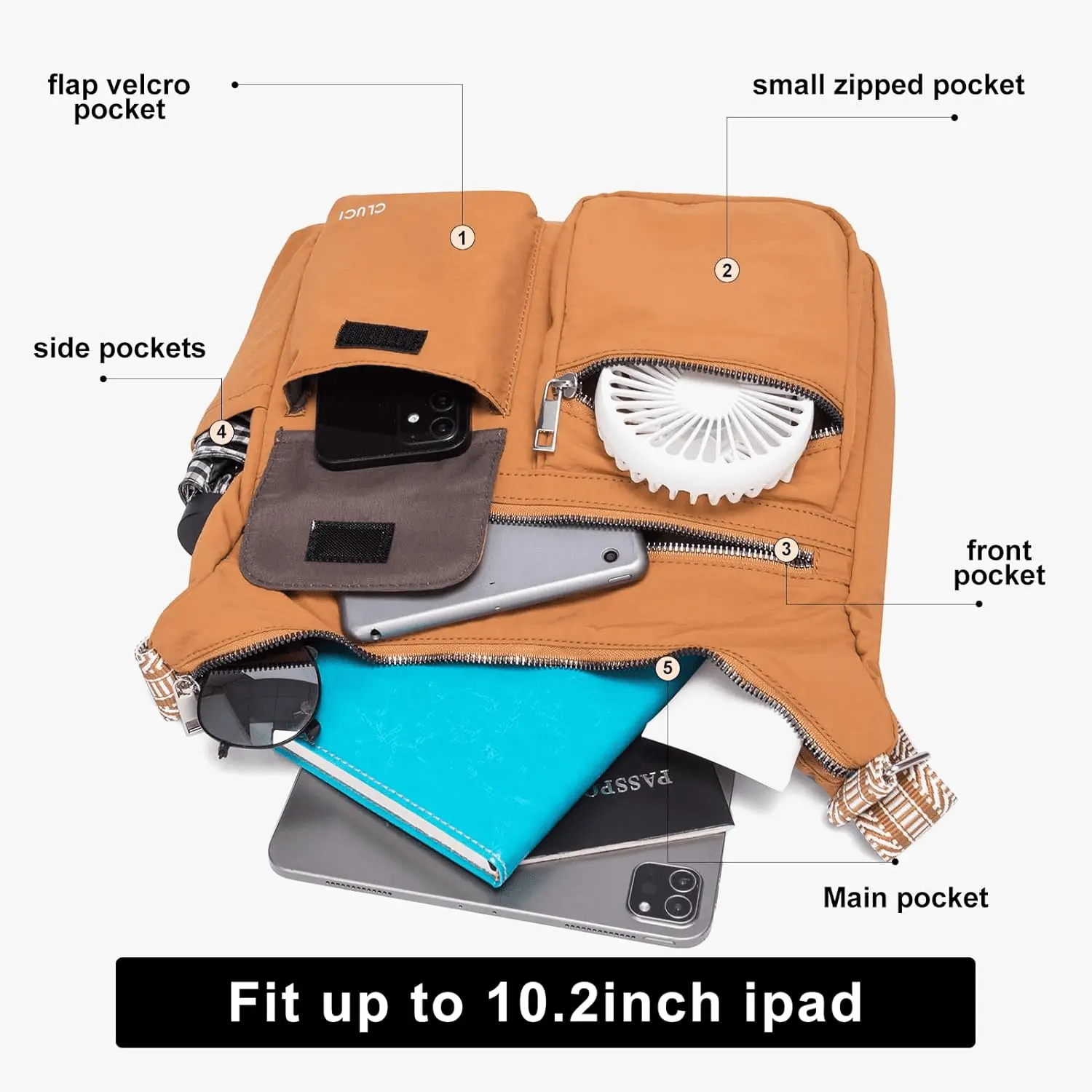 Travel Purses for Women, Waterproof Nylon Crossbody Bags for Woman Trendy, anti Theft Shoulder Bag for Ladies - Image 5