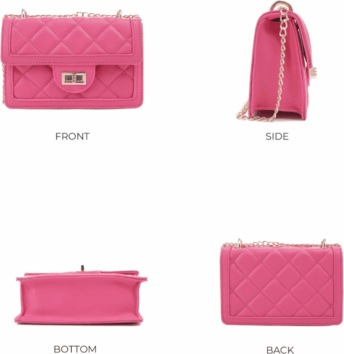 Small Quilted Crossbody Bag, Trendy Designer Mini Shoulder Bag, Phone Wallet Purse for Women - Image 4