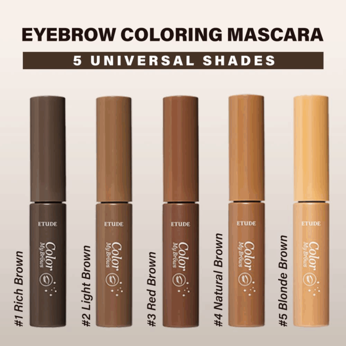 Color My Brows 4.5G #2 Light Brown | Eyes Makeup | Eyebrow Mascara, Quickly Fixing Natural Eyebrow Makeup with Care Effect | Kbeauty - Image 3