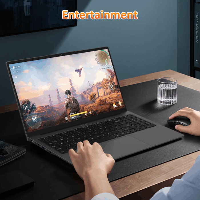 15.6" Laptop Computer W/Amd Ryzen 7 5825U up to 4.5Ghz, 16GB DDR4 RAM 512GB Nvme SSD, Dual Channel SODIMM×2, Windows 11 Pro Gaming Laptop, Backlit Keyboard, Fingerprint Unlock, Webcam Switch, - Image 3