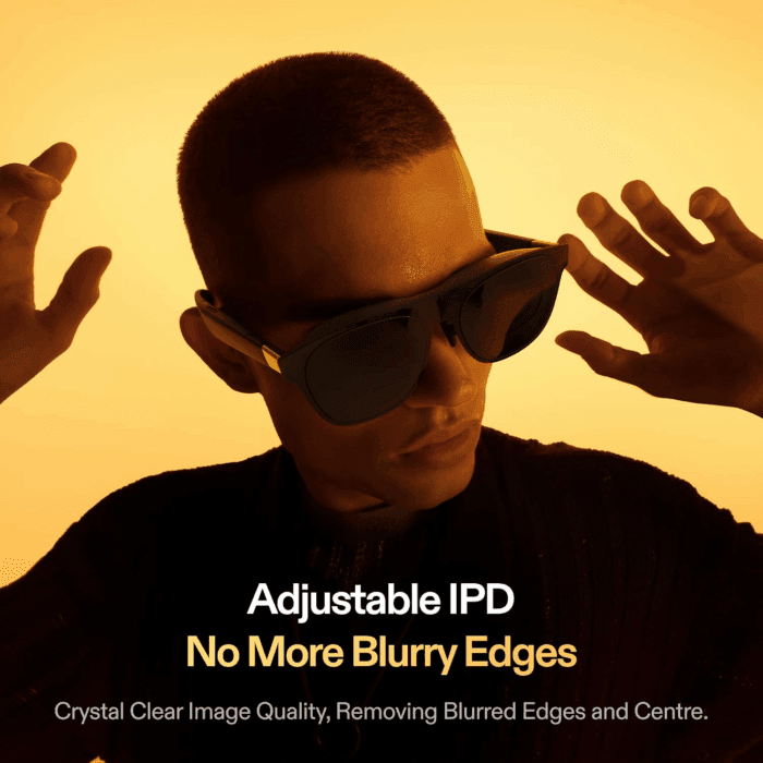 One AR Glasses with X1 Chip, Native 3 Dof, 147" 50°FOV 120Hz HD Display, Renowned Audio, 3 Adjustable Lens Transparency, Smart Glasses for Iphone 16/15, Steam Deck, ROG, Mac, PC, Android & Ios - Image 8