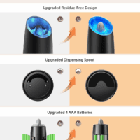 Gravity Electric Salt and Pepper Grinder Set Automatic Shakers Mill Grinder with LED Light, BATTERY POWERED Adjustable Coarseness One Hand Operation, Upgraded Larger Capacity - Image 3