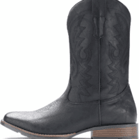 Cowboy Boots for Men with Wide Square Toe Western Retro Boot Durable Classic Fashionable Embroidered Pull on Slip Resistant Boots - Image 3