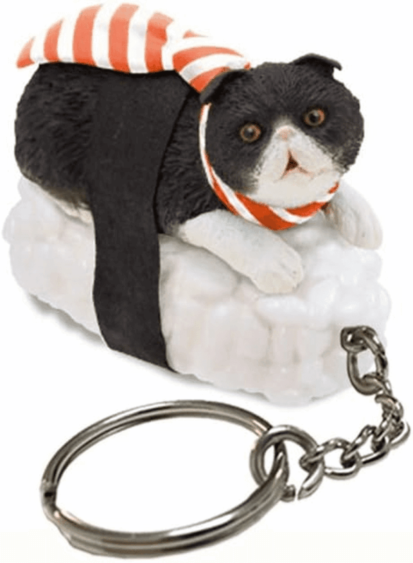 Clever Idiots Nekozushi Keychain - Blind Box Includes 1 of 5 Collectable Figurines - Features a Detachable Keyring (Version 1) - Image 5