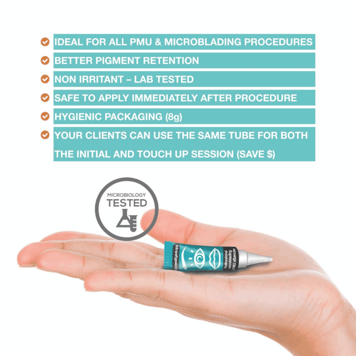 Microblading Aftercare - (Box of 25) for PMU and Tattoo Aftercare -  Ointment. Not Tested on Animals. Petroleum and Paraben Free - Image 6