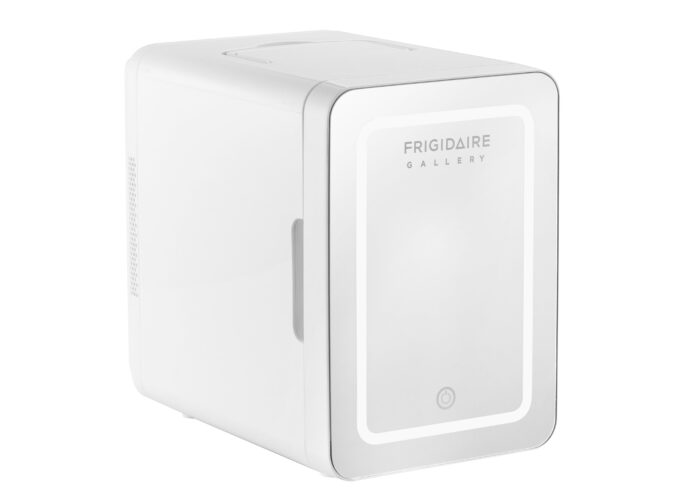 Gallery, 9 Can/6L Mini Cooler/Skincare Fridge, Built-In Mirror and Light, EFMIS209, White - Image 6