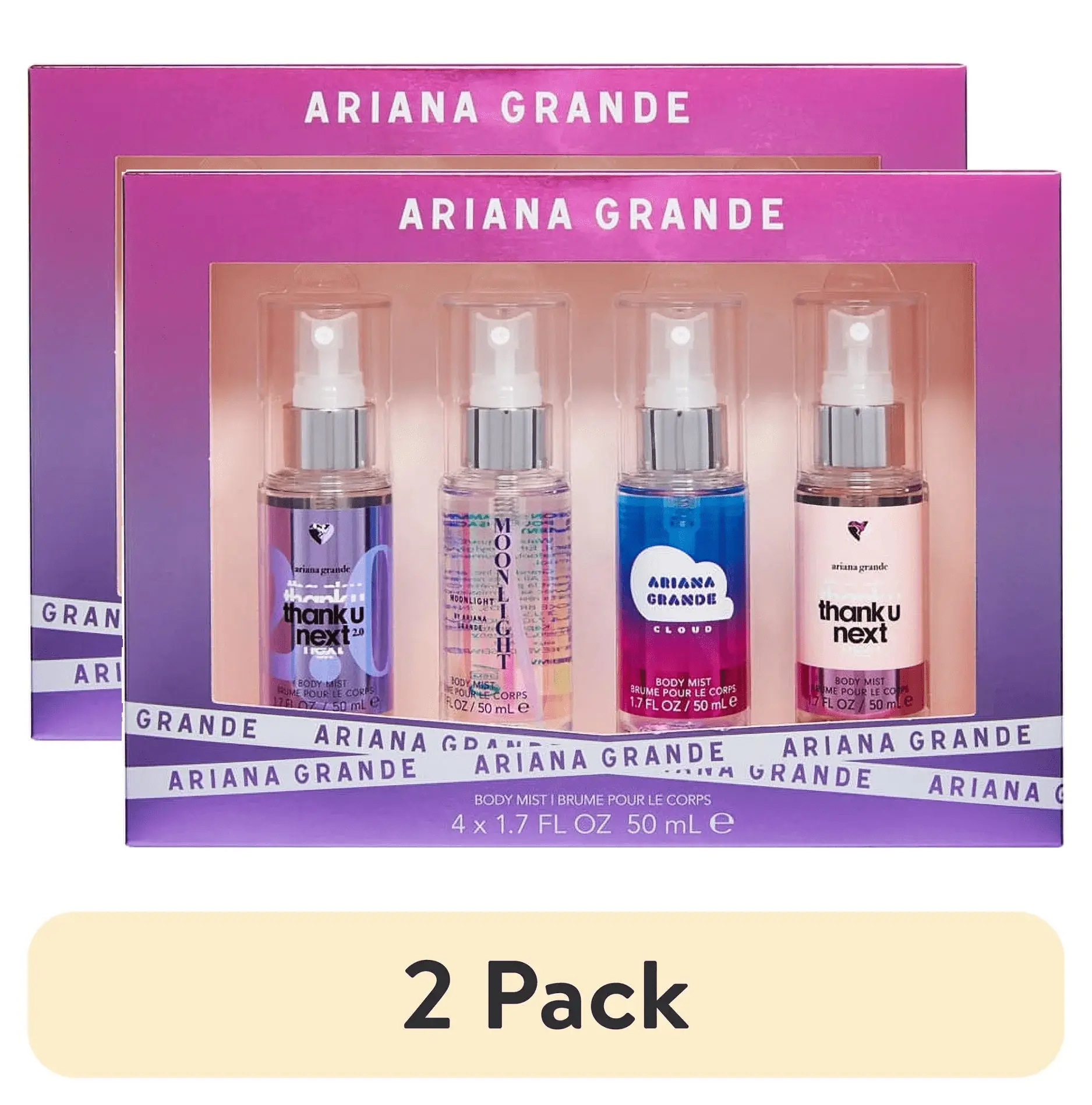 4PC Body Spray Coffret, 1.7 OZ (Thank U Next 2.0, Moonlight, Cloud, Thank U, Next) - Image 3