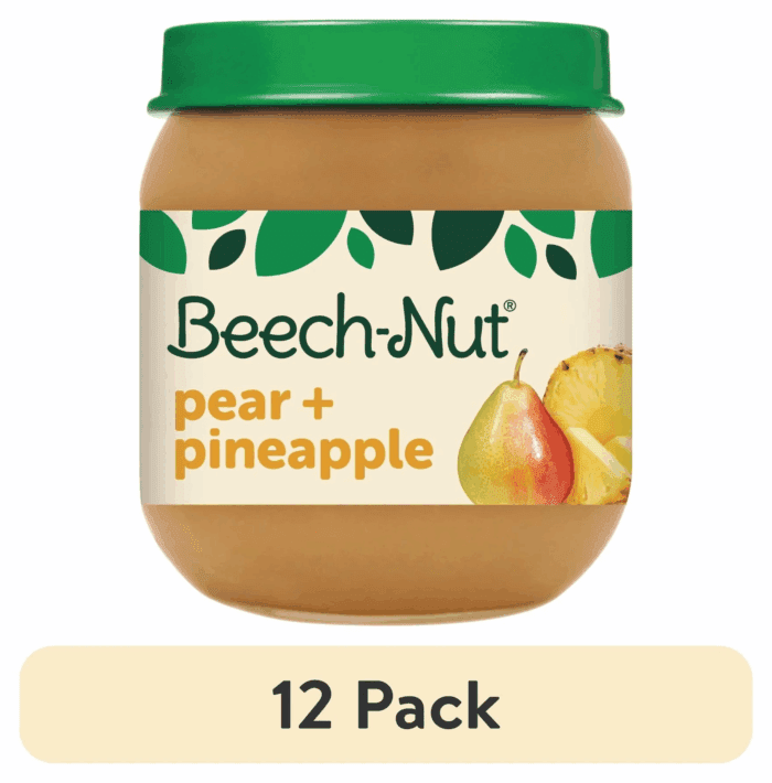 Stage 2 Baby Food, Pear & Pineapple, 4 Oz Jar - Image 7
