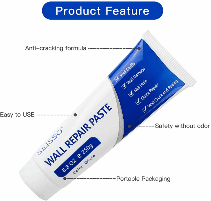 Spackle Wall Fillers Drywall Patch Repair Kit Hole White Repair Paste, Plaster Dent Repair Mending Agent 8.8 Oz Each FU0619 2 Count - Image 3