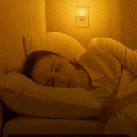 Amber Night Light[2 Pack], Night Lights Plug into Wall, LED Plug in Nightlight with Dusk-To-Dawn Sensor, 0.3W Dim Night Light for Sleep, Bedroom, Bathroom, Hallway, Non-Dimmable - Image 6