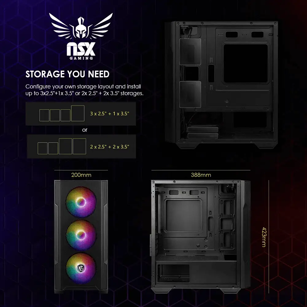 PC - AMD Ryzen 5 5600G, 16 Gb DDR4 3600, 512 Gb M2 Nvme SSD, RGB Fans, W11 - Image 5