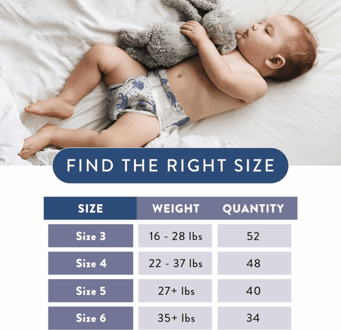 Clean Conscious Overnight Diapers for Sensitive Skin | Hypoallergenic, Fragrance Free | Cozy Cloud + Star Signs | Club Box, Size 3 (16-28 Lbs), 52 Count - Image 4