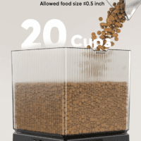 Automatic Cat Feeder for 2 Cats, 20 Cups/5L Automatic Cat Food Dispenser for Small Pets Indoor, Timed Cat Feeder for Dry Food - Image 4