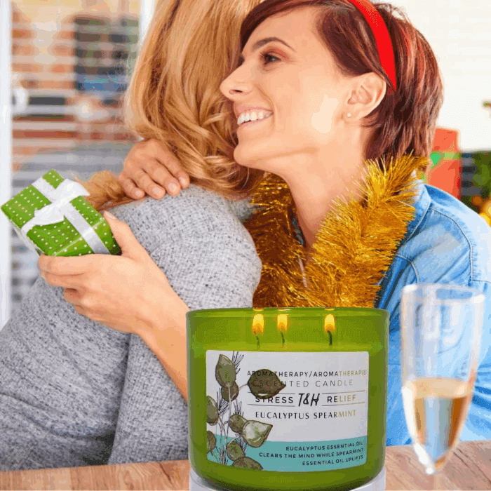 Eucalyptus Spearmint Aromatherapy 3-Wick Soy Scented Candle - 15.8 Oz Large Candle for Men and Women - Long Lasting Decorative Gift - Image 7
