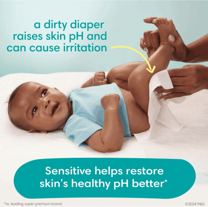 Baby Diapers and Wipes Starter Kit, Swaddlers Disposable Sizes 1 (198 Count) & 2 (186 Count) with Sensitive Water Based 12X Multi Pack Pop-Top Refill (1008 Count) - Image 9