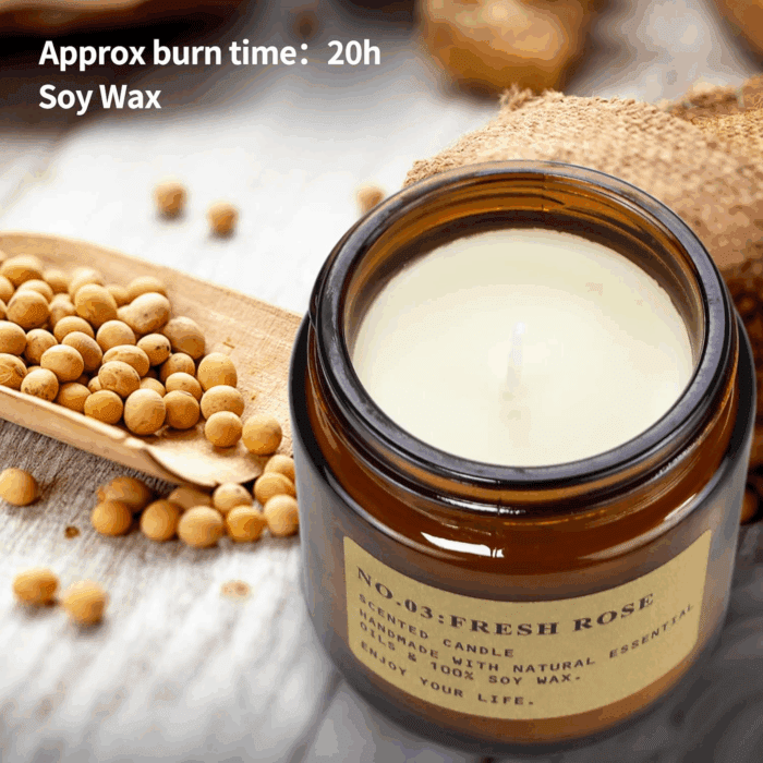 6 Pack Candles for Home Scented Aromatherapy Candle Gift Set for Women Soy Wax Long Lasting Amber Jar Candles Gift for Birthday Mother'S Thanksgiving Day Present - Image 4