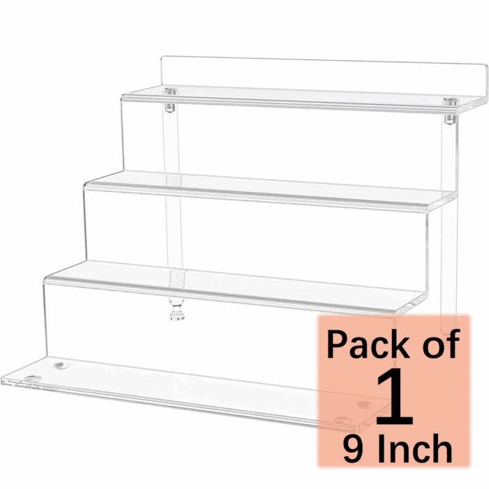 2 Pack 9 Inch Acrylic Risers Display Stands, 4 Tier Perfume Organizer Display Shelf & Versatile Cupcake Stand Holder, Display Risers for Figures, Dessert Shelves for Party Decoration Organizer - Image 10