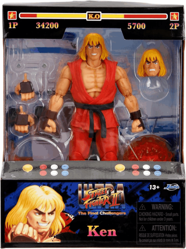 Street Fighter II 6" Ken Figure Action Figure, Toys for Kids and Adults - Image 2