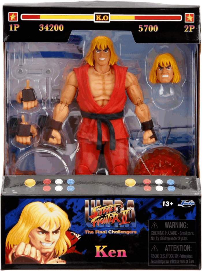 Street Fighter II 6" Ken Figure Action Figure, Toys for Kids and Adults - Image 2