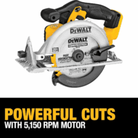 20V MAX Circular Saw, 6-1/2-Inch Blade, 460 MWO Engine, 0-50 Degree Bevel Capability, Bare Tool Only (DCS391B) - Image 3