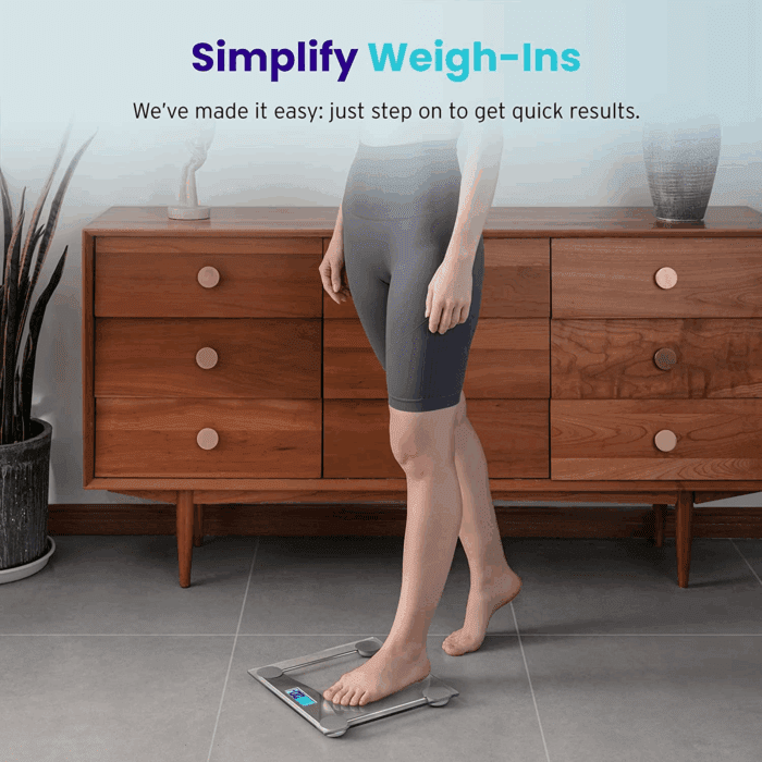 Digital Body Weight Bathroom Scale, Large Blue LCD Backlight Display, High Precision Measurements,6Mm Tempered Glass, 400 Pounds - Image 6