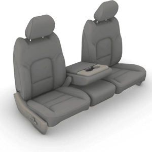 F364 2004-2008 Ford F150 Super Crew Front 40/20/40 Split Seat with Adjustable Headrests in Gray Endura