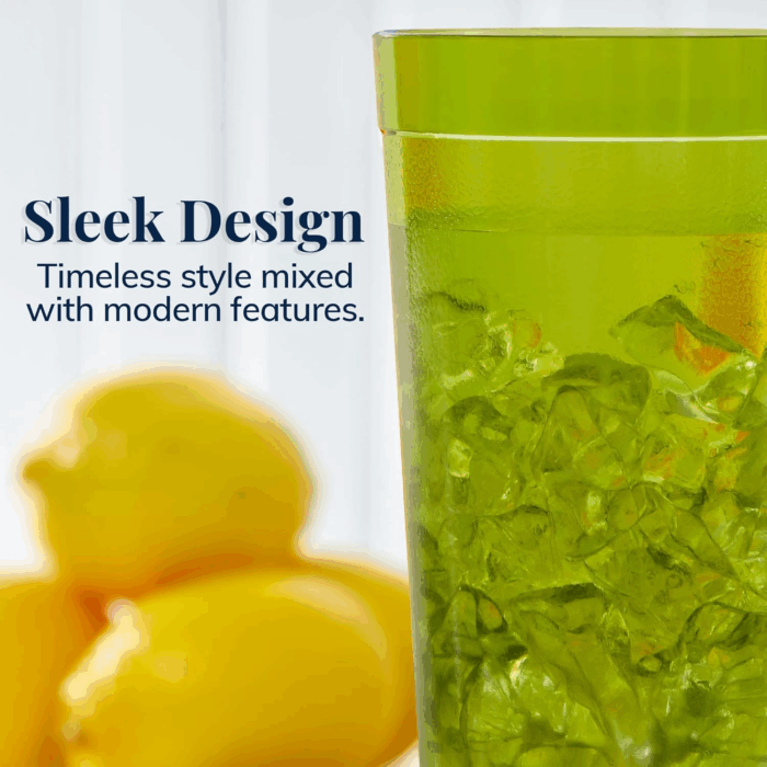 Cafe Plastic Reusable Tumblers (Set of 16) 20-Ounce Water Cups Assorted Colors | Restaurant Style Drinking Glasses Value Set, Stackable, Bpa-Free, Made in the USA | Top-Rack Dishwasher Safe - Image 6