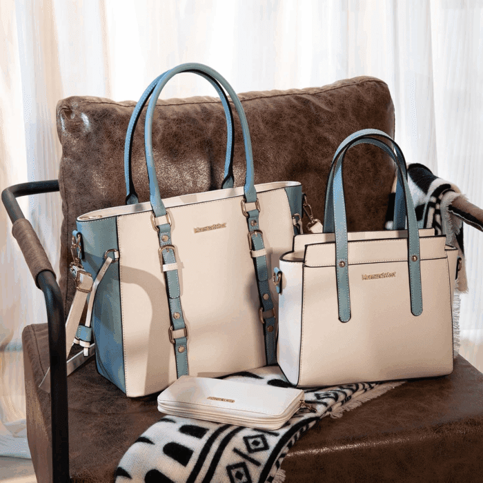 3PCS Purses for Women Tote Bag and Wallet Set Shoulder Satchel Handbags - Image 2