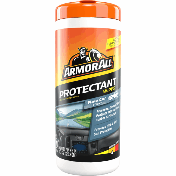 Car Interior Protectant Wipes in New Car Scent, 25 Count