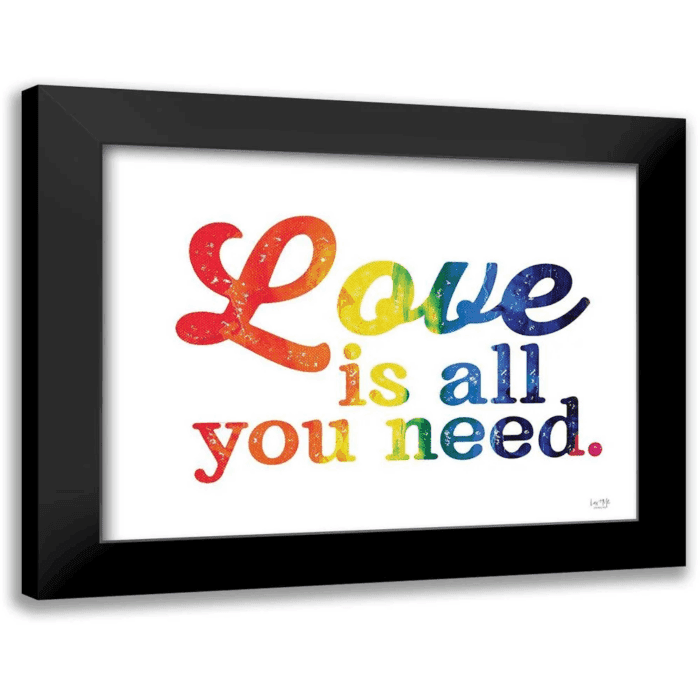 Lux + Me Designs 24X19 Gold Ornate Wood Framed with Double Matting Museum Art Print Titled - Love Is All You Need - Image 15