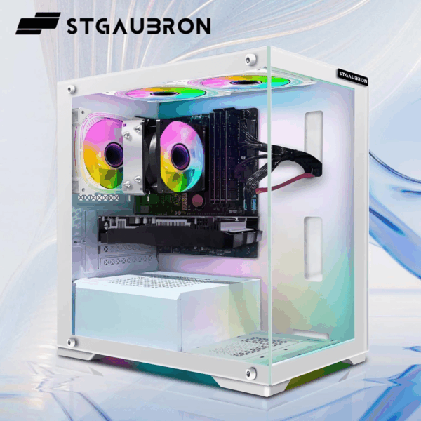 Gaming Desktop PC, RX 580 16G, Intel 10Th Gen G5905 3.5G, 16G RAM, 1T SSD, Wifi, BT 5.0, RGB Fan X 5, Windows 11 Home - Image 9