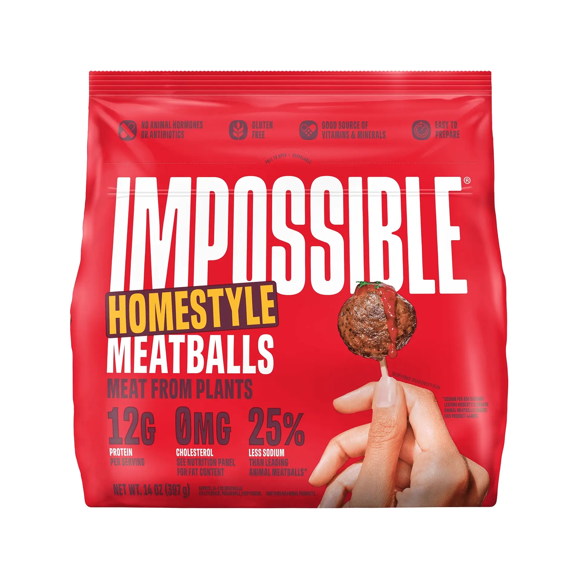 Homestyle Meatballs Meat from Plants, Fully Cooked, 14 Oz (Frozen)