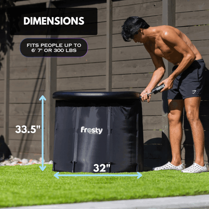 Cold Plunge Tub - Ice Bath Tub for Cold Water - Pro Grade Cold Plunge Ice Pod with Water Chiller Compatibility - the Ice Pod Cold Plunge Tub for Contrast Therapy (Black/Black, Ice Pod + 4 Ice Bricks) - Image 6