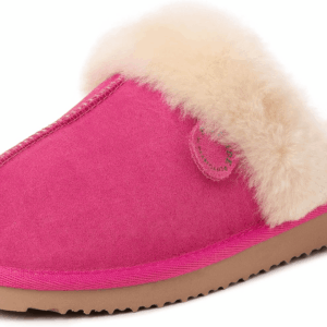 Women'S Fireside Sydney Shearling Fur Indoor/Outdoor Scuff Slipper with Wide Widths