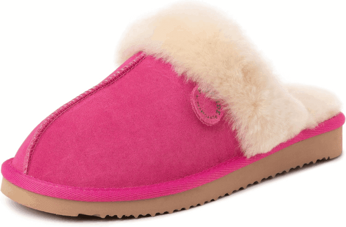 Women'S Fireside Sydney Shearling Fur Indoor/Outdoor Scuff Slipper with Wide Widths