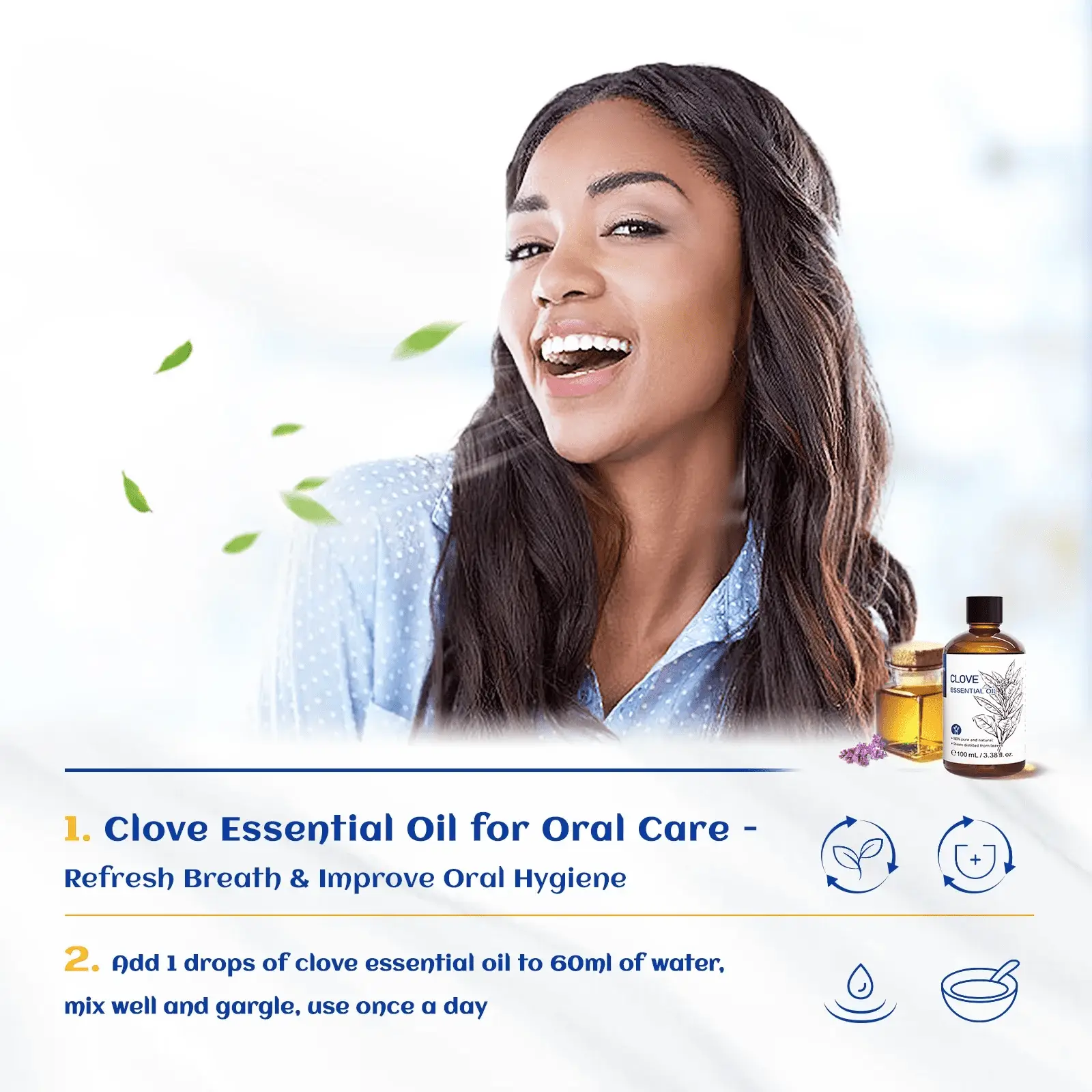 100ML Clove Oil for Teeth and Gums, Tooth Aches, Spray, Aromatherapy, 100% Pure Natural - Image 3