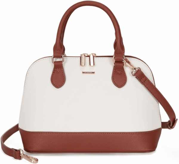 Purse for Women Small Crossbody Bags Classic Double Zip Top Handle Dome Satchel Bag