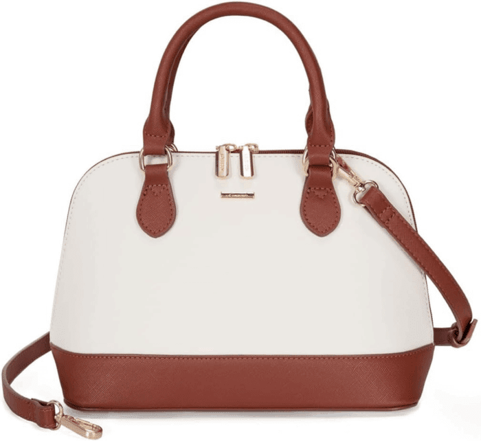 Purse for Women Small Crossbody Bags Classic Double Zip Top Handle Dome Satchel Bag