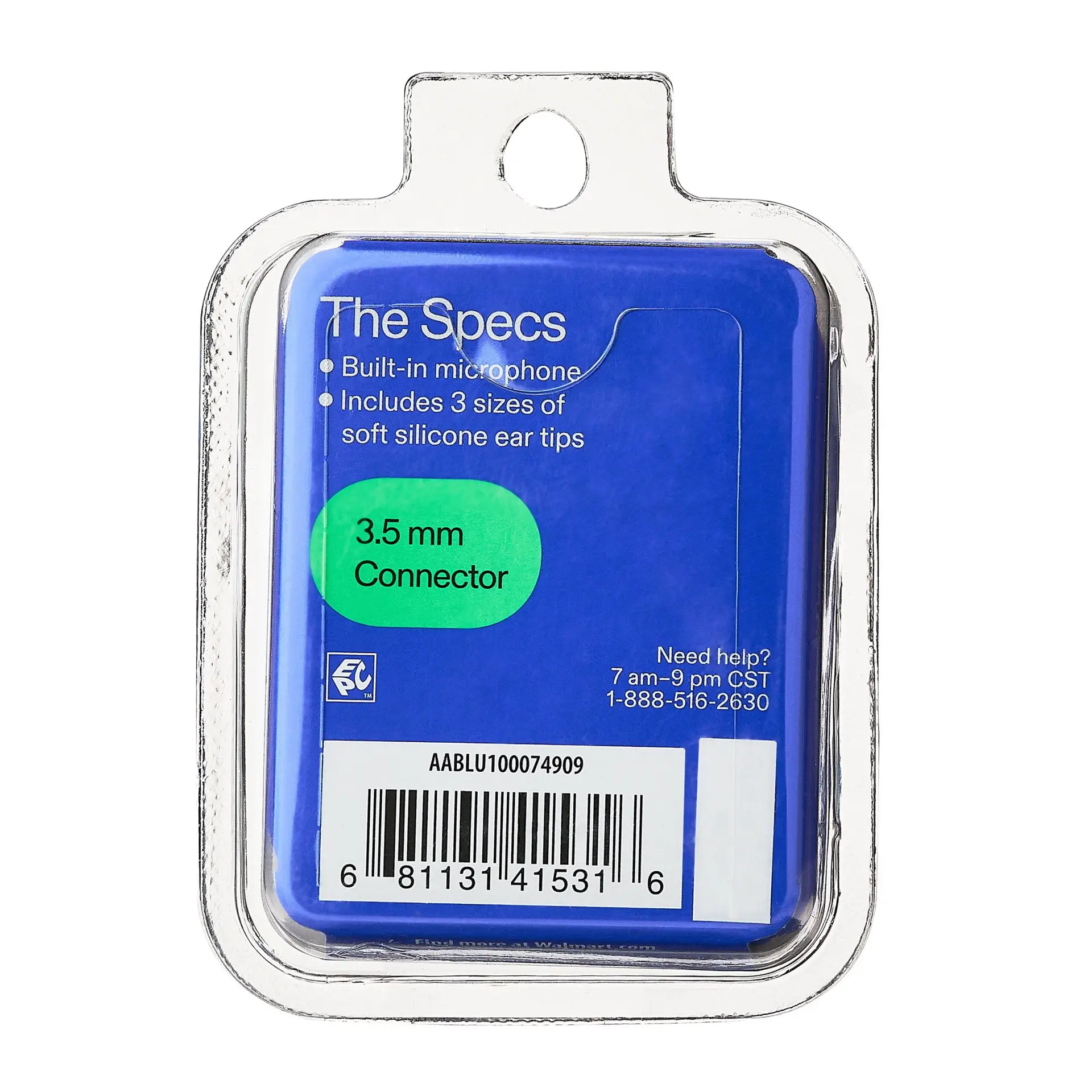 Earphones with Mic In-Ear Headphones, Blue - Image 6