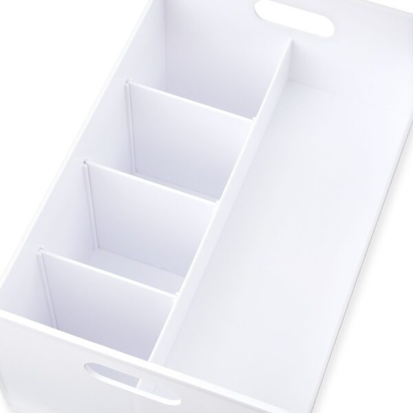 Plastic Desktop Caddy Organizer, White - Image 4