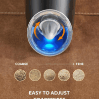 Gravity Electric Salt and Pepper Grinder Set Automatic Shakers Mill Grinder with LED Light, BATTERY POWERED Adjustable Coarseness One Hand Operation, Upgraded Larger Capacity - Image 4