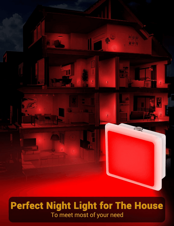 Red Night Light, Red Nightlight[2 Pack],0.3W LED Night Light with Auto Light Sensor,Night Lamp Plug into Wall for Bedroom,Corridor,Hallway,Non-Dimmable - Image 8