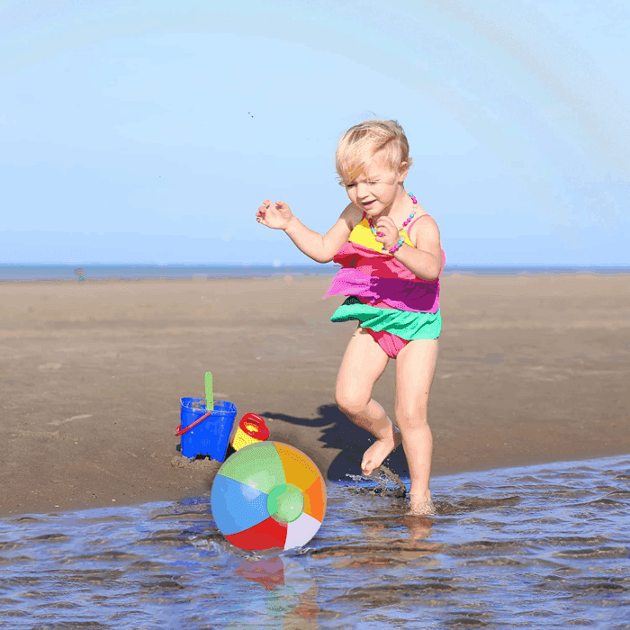 12" Beach Balls Bulk - Inflatable Swimming Pool Toys for Kids Birthday Party Supplies Favors Luau Decorations - Blow up Classic Rainbow Color Beachball Summer Water Games Fun Gifts (12 Pack) - Image 4