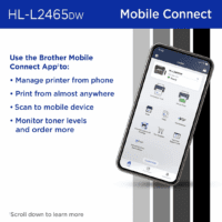 Wireless HL-L2465DW Compact Monochrome Multi-Function Laser Printer with Print, Copy and Scan, Duplex and Mobile Printing - Image 6