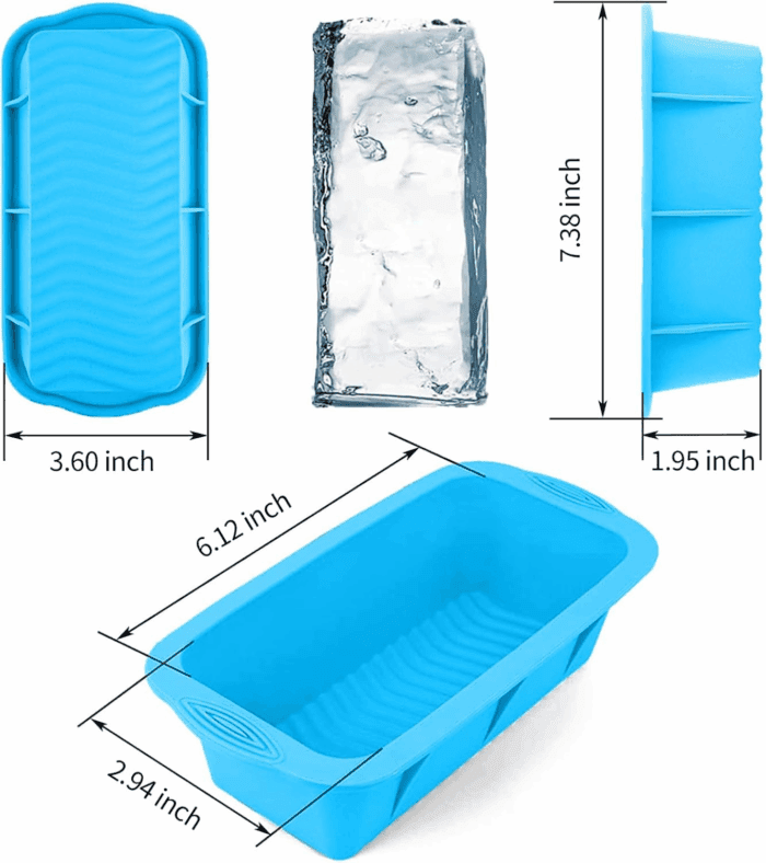 Extra Large Ice Block Mold for Ice Bath, 4 Pack 9.4Lb Big Ice Cube Molds, Silicone Ice Bath Accessories Water Chiller for Cold Plunge or Coolers - Image 2