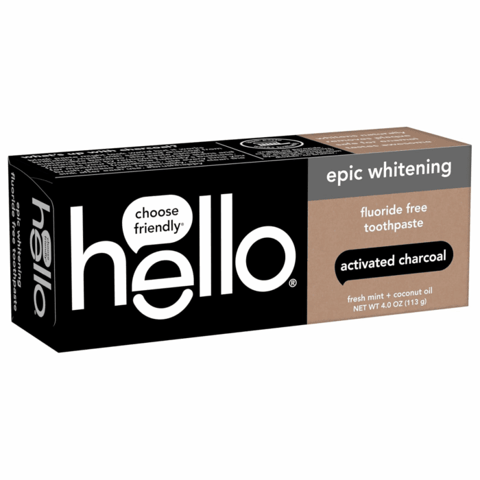 Epic Whitening Charcoal Fluoride Free Toothpaste, Activated Charcoal Toothpaste with Coconut Oil, Whitens Teeth Naturally, SLS Free, Fresh Mint, 4.0 Oz Tube - Image 7