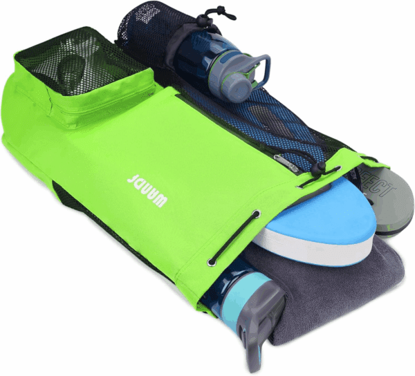 Swim Bag Mesh Drawstring Backpack with Wet Pocket for Swimming, Gym, and Workout Gear - Image 4