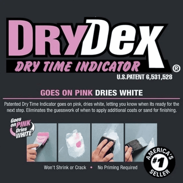 Drydex 5.5 Oz Pink/White Dry Time Indicator Spackling - Image 4