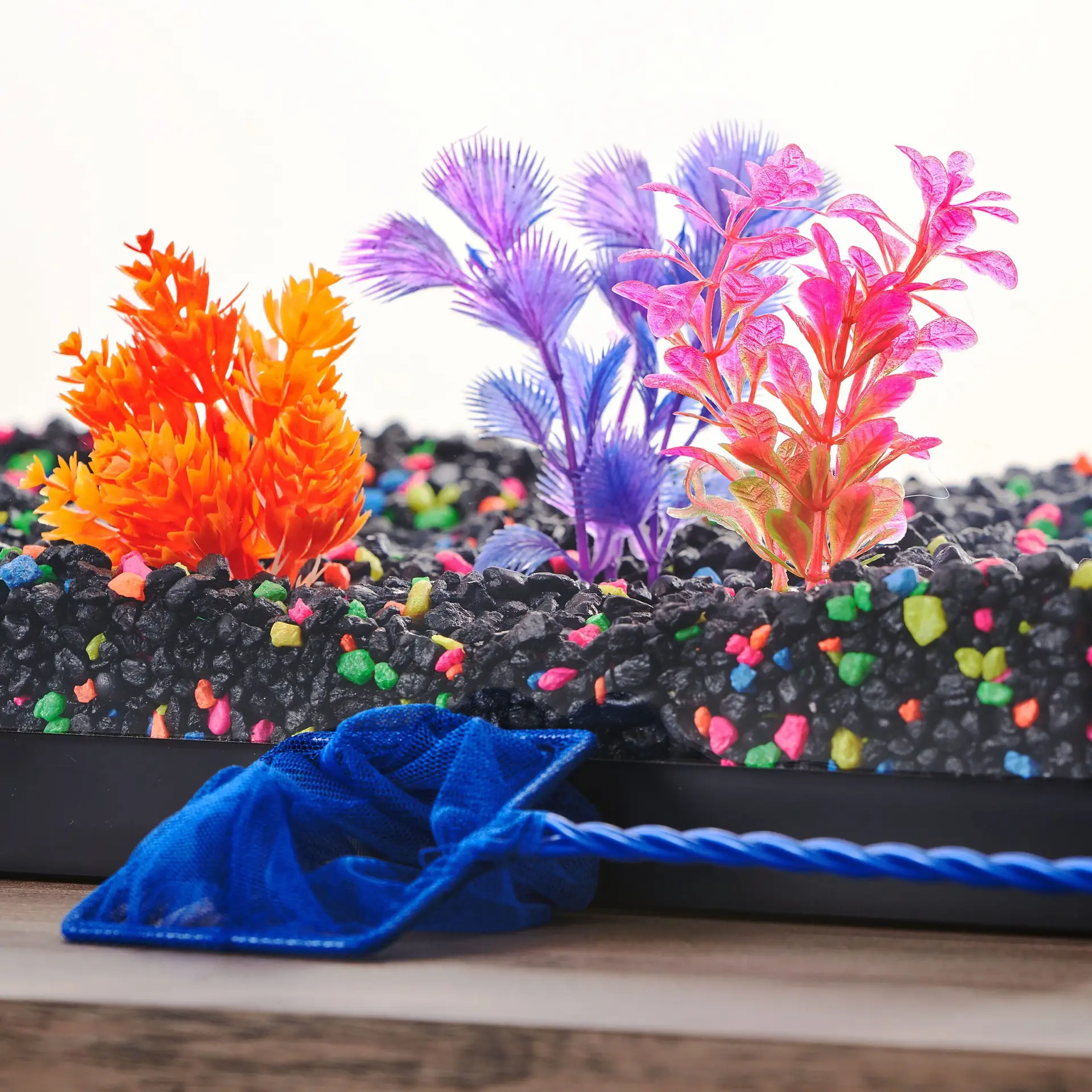 Foregrounder Plastic Aquarium Plants - Multicolored - 3 Count per Pack - Image 2